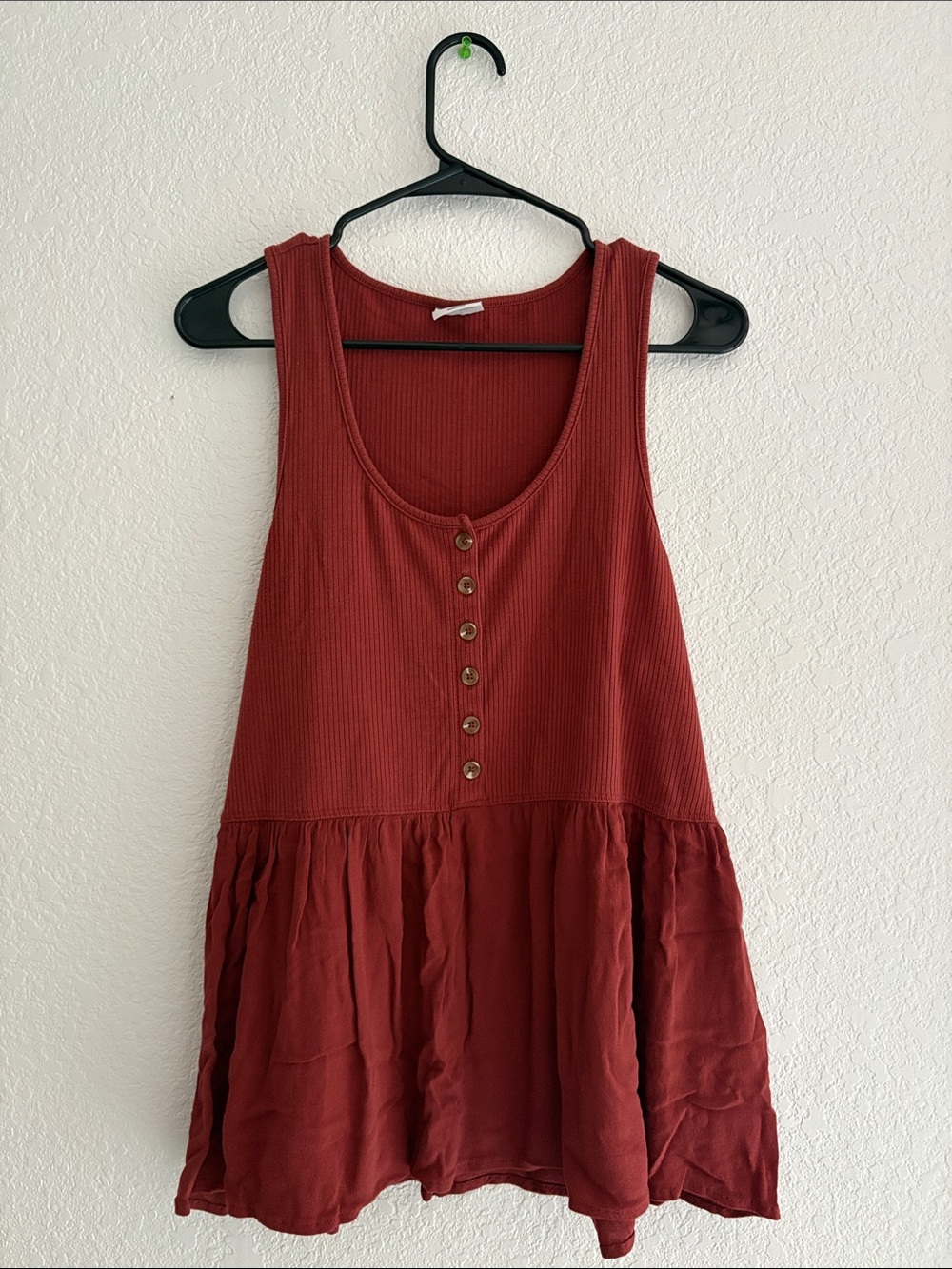Others Follow Burgundy Babydoll Tank